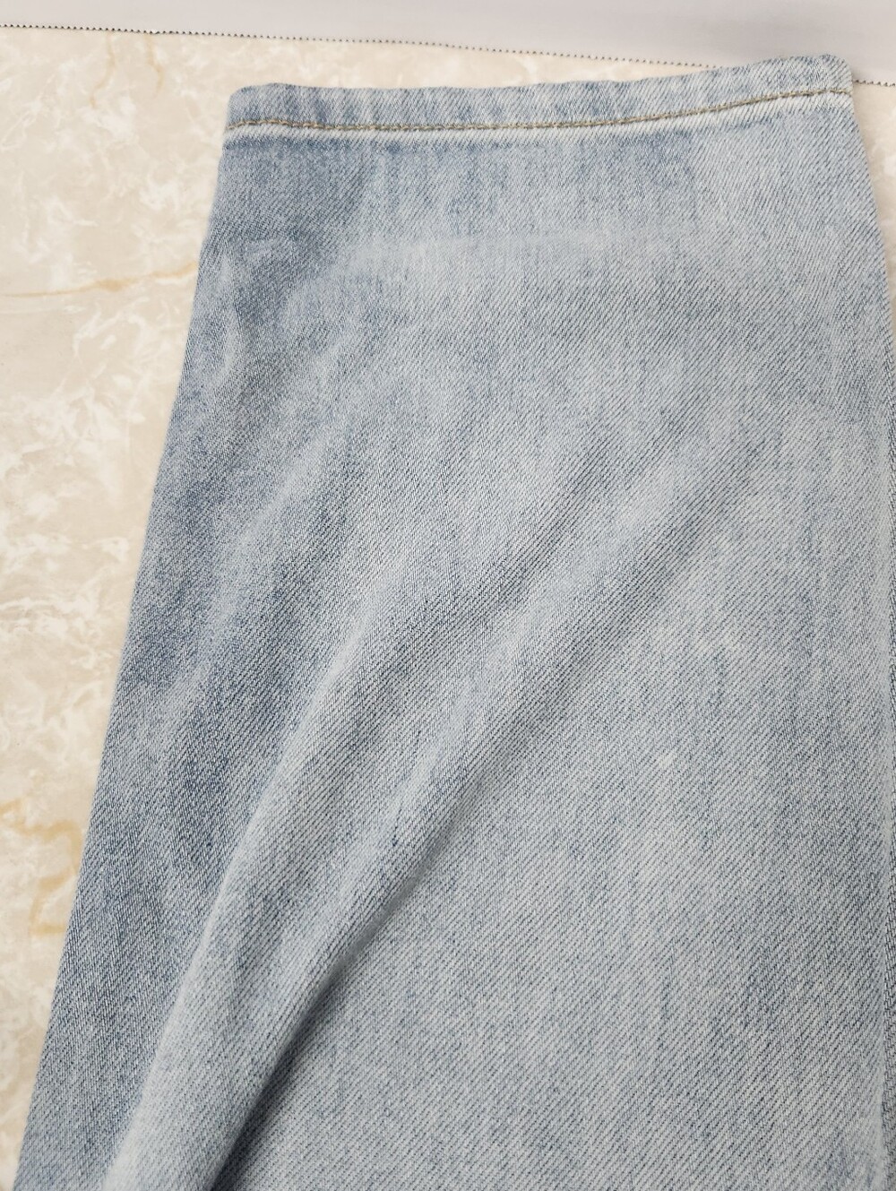 Kancan High Rise Paper Bag Light Wash Distressed Jeans Sz 13 / 30 New - Picture 3 of 12
